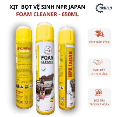 Chai xịt bọt vệ sinh nội thất ô tô Foam Cleaner NPR JAPAN, Chai xịt bọt hương chanh thơm mát